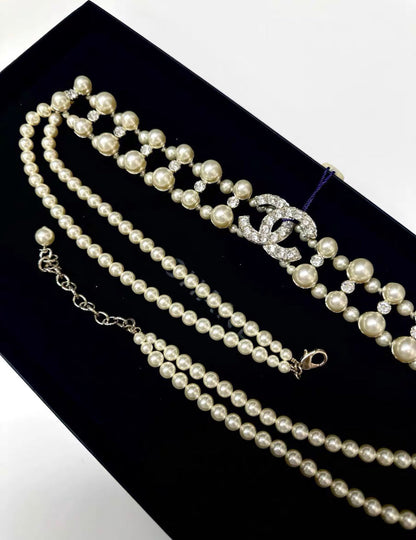Chanel 21K double cc pearl waist chain