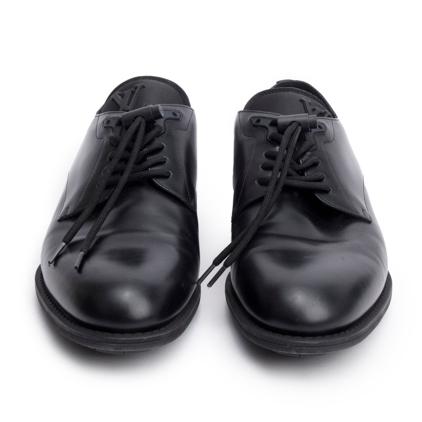 Louis Vuitton 2023 Black Leather LV Flex Derby Shoes, Men's Size 7.5