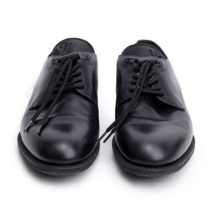 Louis Vuitton 2023 Black Leather LV Flex Derby Shoes, Men's Size 7.5
