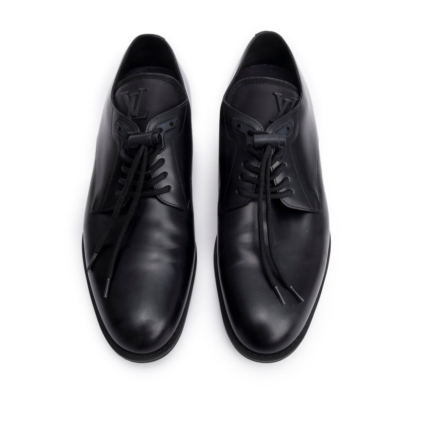 Louis Vuitton 2023 Black Leather LV Flex Derby Shoes, Men's Size 7.5