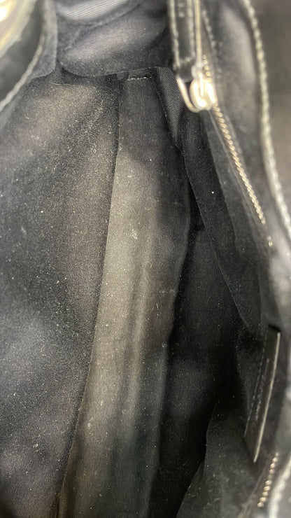 YVES SAINT LAURENT Large Loulou Matelasse Leather Chain Shoulder Bag Black