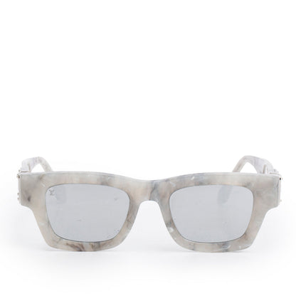 Louis Vuitton Z1245W Marble Grey Acetate Charleston Square Sunglasses w/ Box & Case