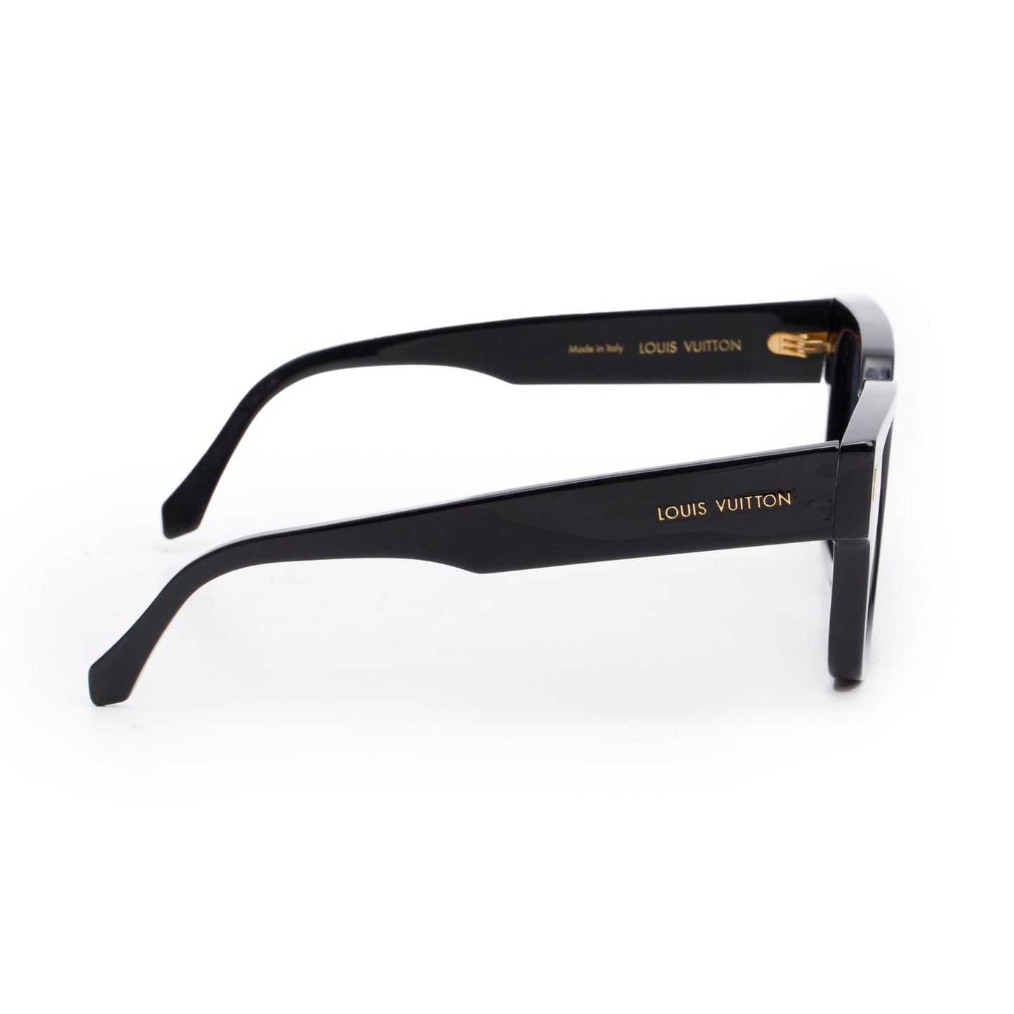 Louis Vuitton 2024 Z1496W Black Acetate LV Escape Square Sunglasses w/ Box & Case