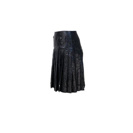 Chanel Size 36 21K Skirt Acetate/Acrylic/Wool/Cotton Navy Blue/Black