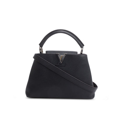 Louis Vuitton Black Taurillon Mini Capucines w/ Strap