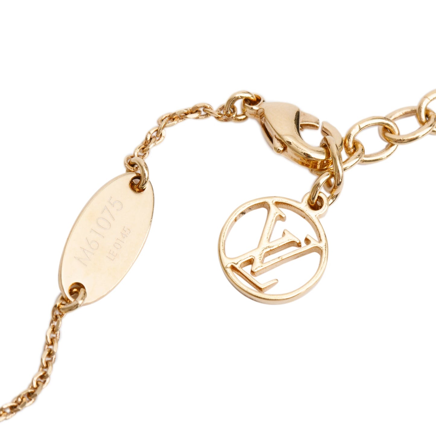 Louis Vuitton Gold Plated LV & Me Letter 'T' Pendant Necklace w/ Box