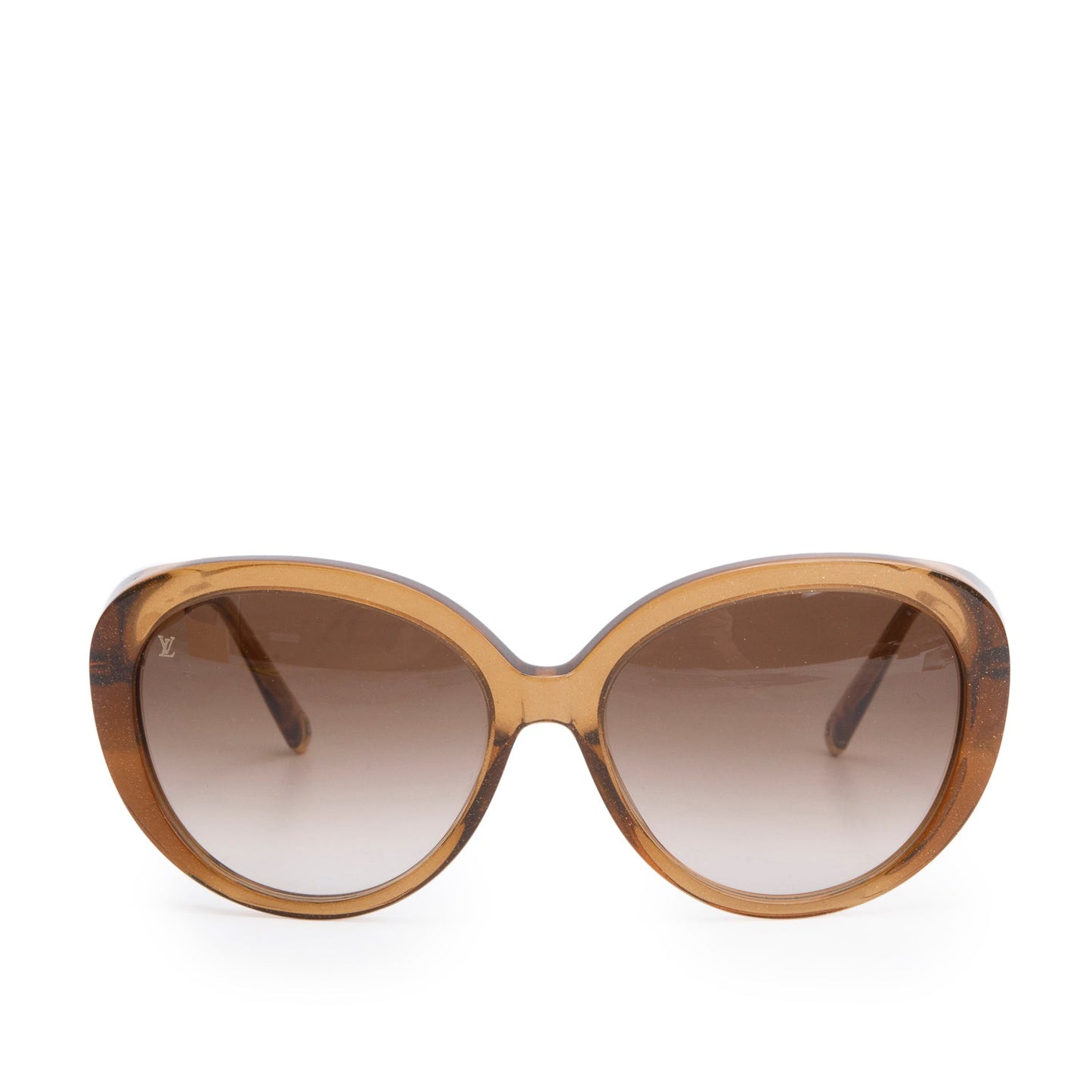 Louis Vuitton Z0800W Brown Glitter Round Sunglasses w/ Box & Case