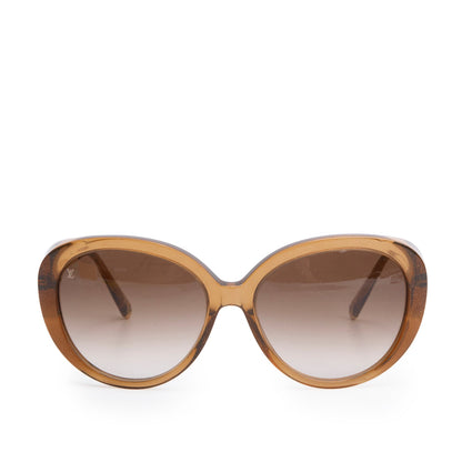 Louis Vuitton Z0800W Brown Glitter Round Sunglasses w/ Box & Case