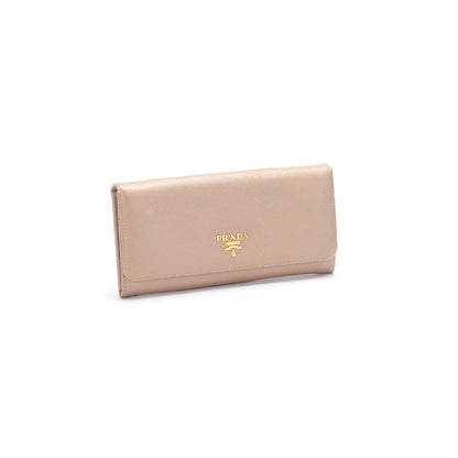 Prada Saffiano Long Wallet Leather Long Wallet