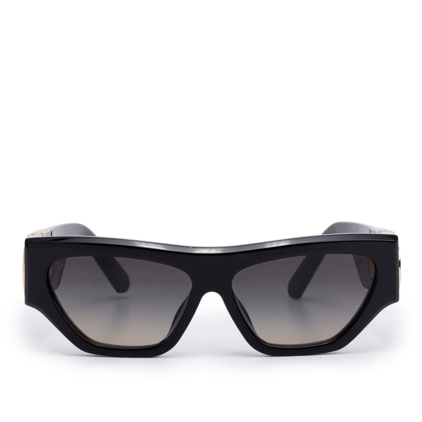 Louis Vuitton 2022 Z1661E Black Acetate LV Link Cat-Eye Sunglasses w/ Box & Case