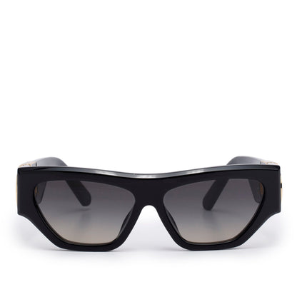 Louis Vuitton 2022 Z1661E Black Acetate LV Link Cat-Eye Sunglasses w/ Box & Case