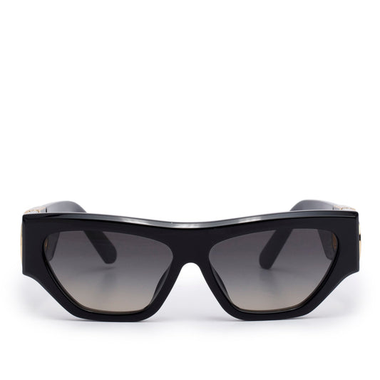 Louis Vuitton 2022 Z1661E Black Acetate LV Link Cat-Eye Sunglasses w/ Box & Case