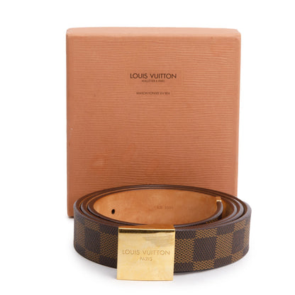 Louis Vuitton Damier Ebene Canvas Ceinture 30 MM Belt w/ Box