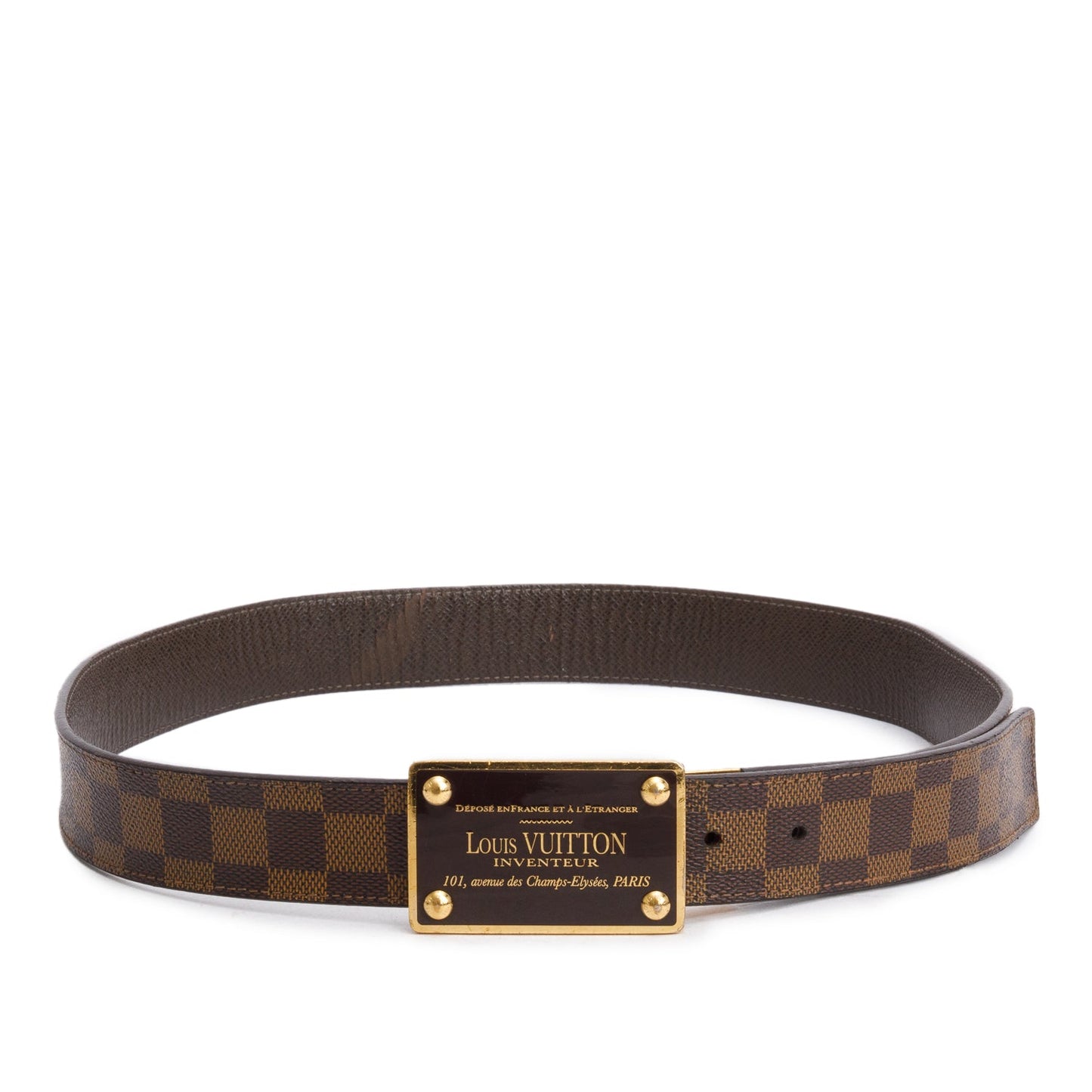 Louis Vuitton Damier Ebene LV Inventeur Reversible Belt 95 38