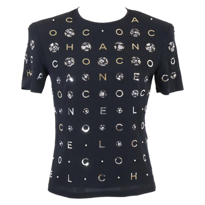 Chanel Camellia & Icon Pearl Silk T-shirt