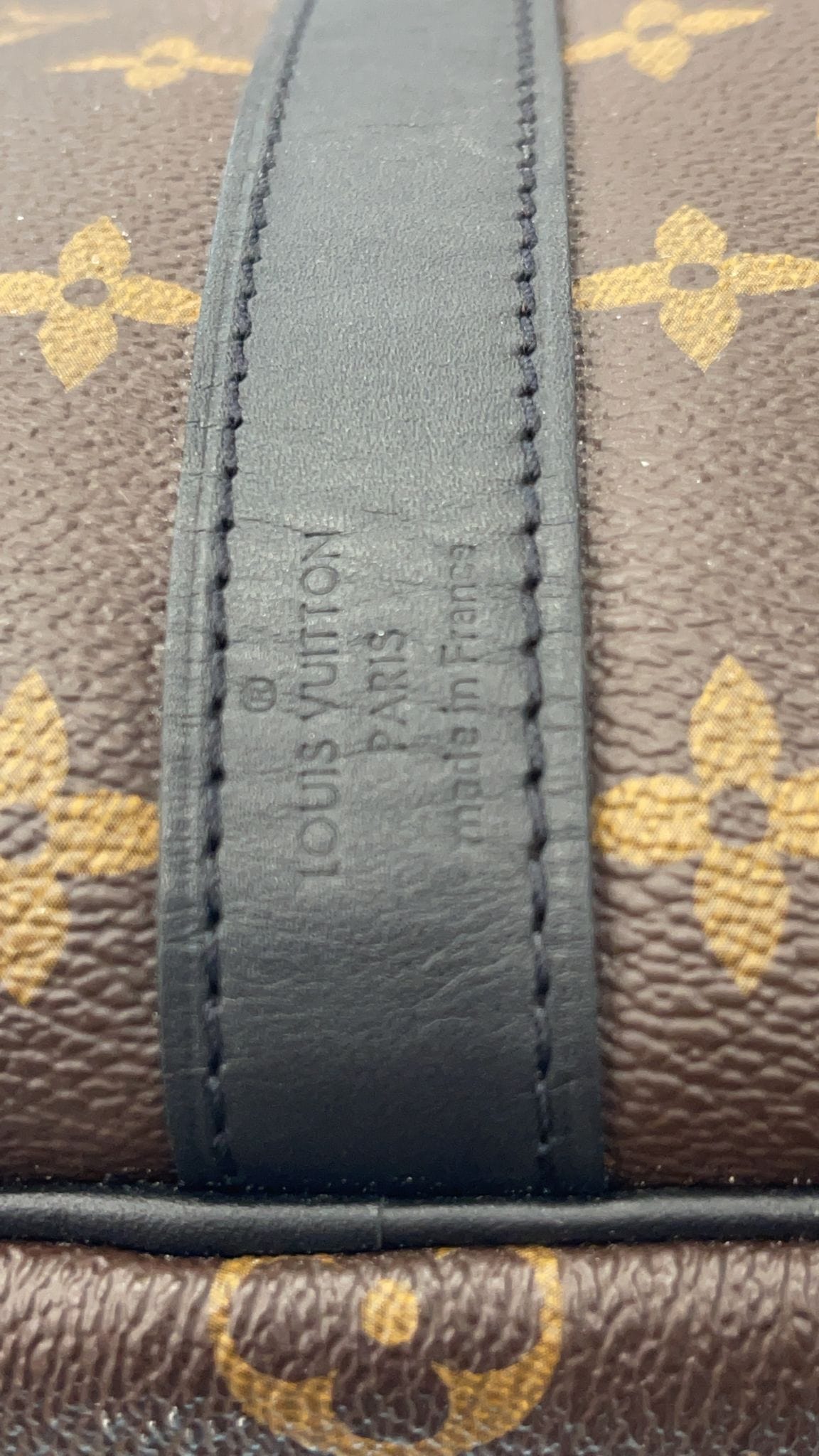 LOUIS VUITTON Keepall Bandouliere 55 Monogram Macassar Travel Bag Brown