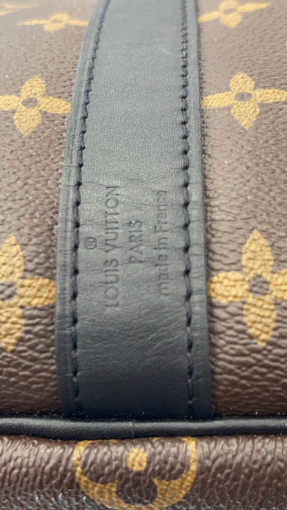 LOUIS VUITTON Keepall Bandouliere 55 Monogram Macassar Travel Bag Brown