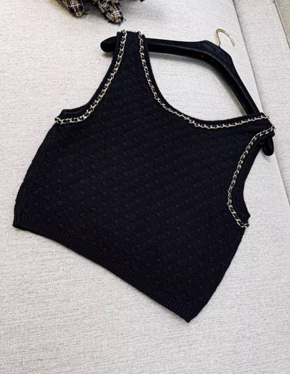 Chanel 23B black top