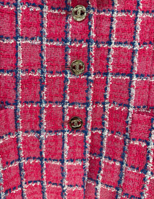 Chanel 24P pink tweed jacket size 36