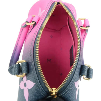 LOUIS VUITTON Papillon BB Spring In The City Monogram Giant Shoulder Bag Midnight Fuchsia
