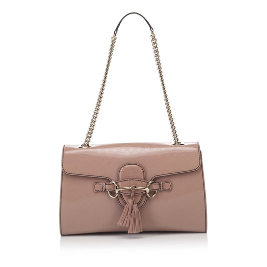 Gucci Emily Guccissima Patent Leather Bag