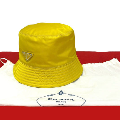 Prada Re-Nylon Triangle Logo Nylon Bucket Hat