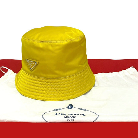 Prada Re-Nylon Triangle Logo Nylon Bucket Hat