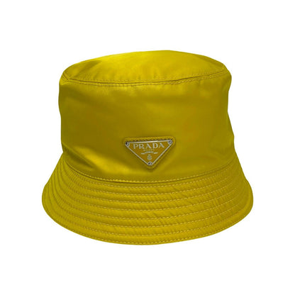 Prada Re-Nylon Triangle Logo Nylon Bucket Hat