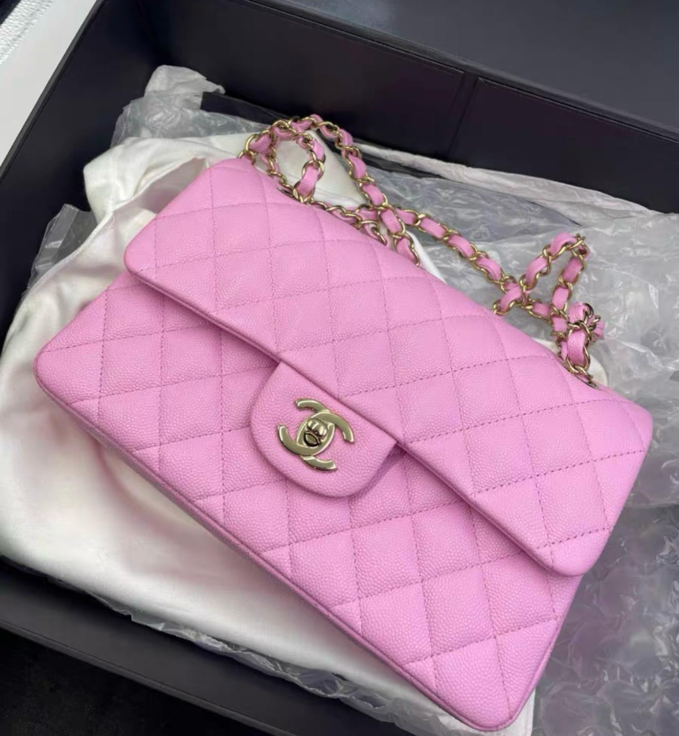 Chanel 23P Pink Caviar Leather Flap Bag
