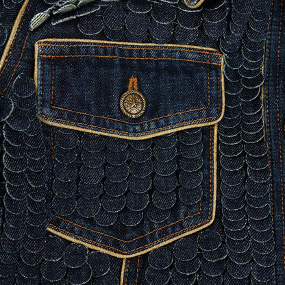 Chanel Button Denim Jacket - Size 36