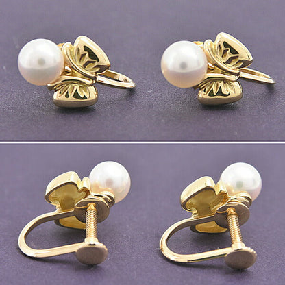 Christian Dior 1P Pearl 750YG Earrings