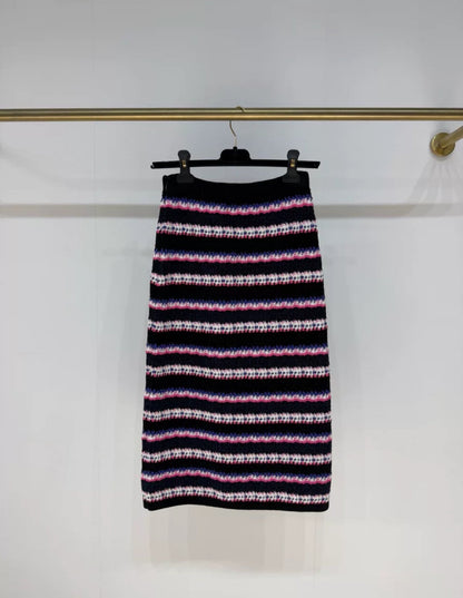 Chanel 24P Pink & Purple knitted Skirt