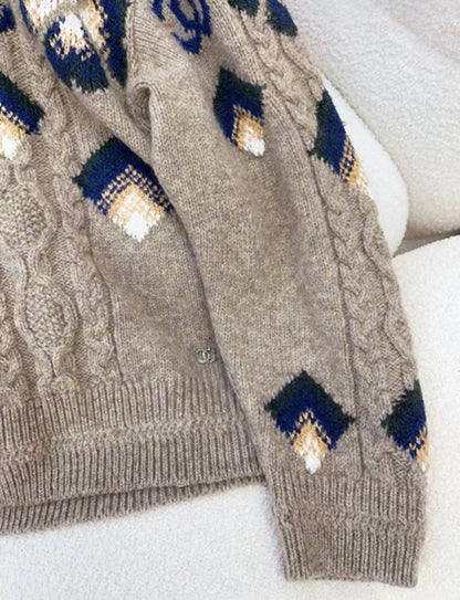 Chanel 24N double CC Khaki sweater size 36