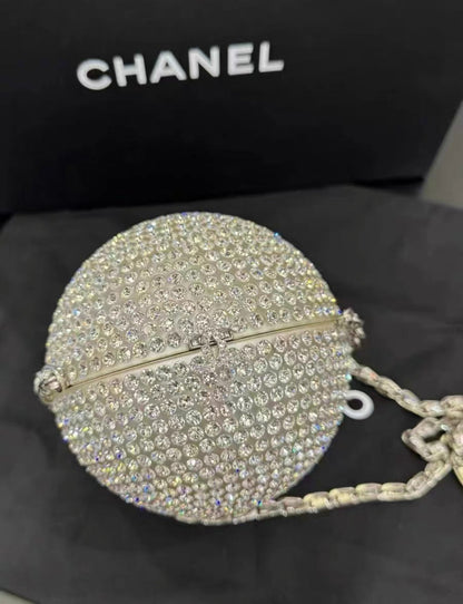 Chanel Runway Round Crystal Ball evening bag