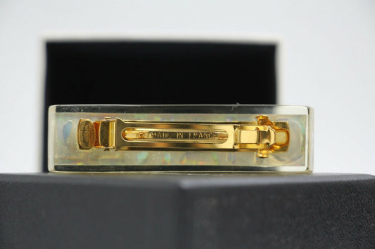 Chanel Vintage 97P Colorful Resin Logo Hairpin