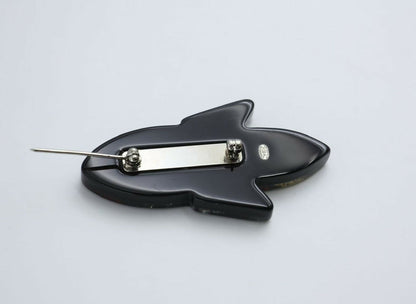 Chanel 17S Resin Rocket Glitter Creative Brooch