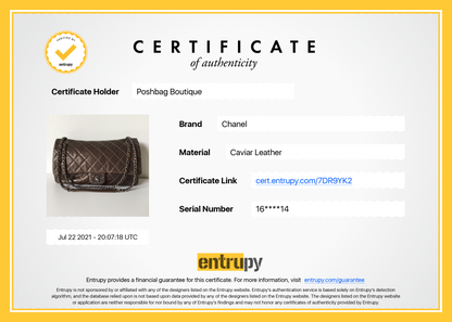 Chanel Easy Flap Jumbo Caviar Leather Shoulder Bag