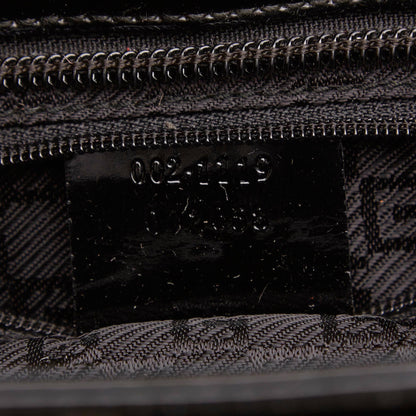 Gucci Canvas and Patent Leather Striped Tote Bag