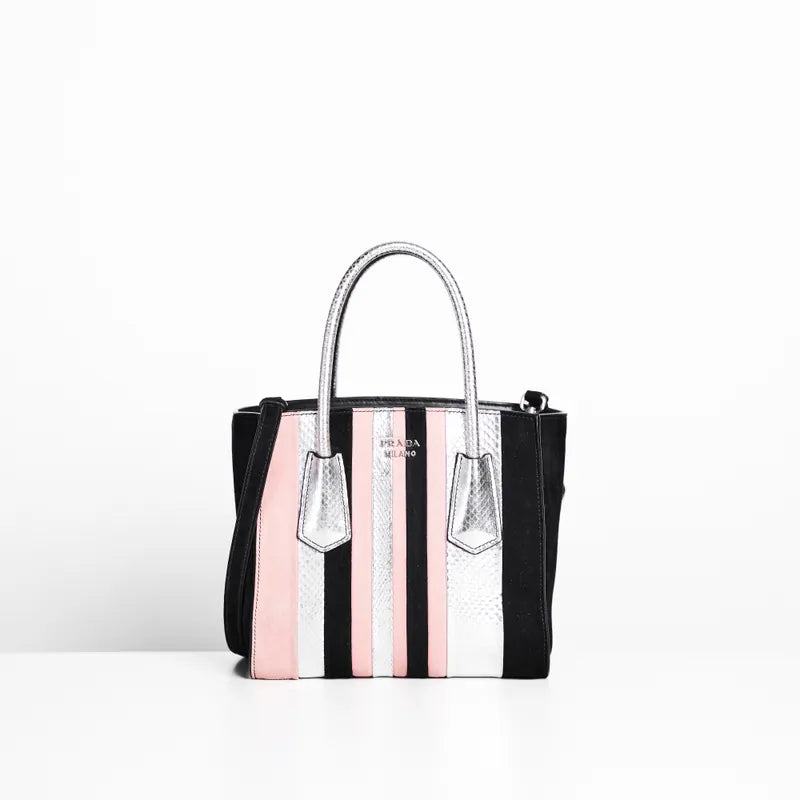 Prada Suede Python Tote