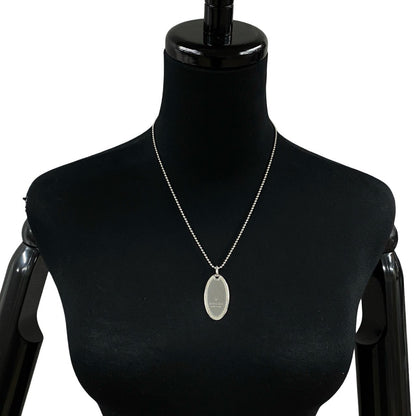Gucci Oval Tag Silver 925 Necklace