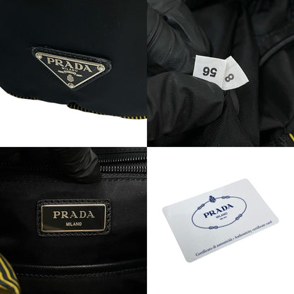 Prada Official Name Leather Nylon Backpack