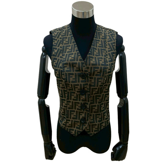Fendi FF Logo Polyester Cotton Vest