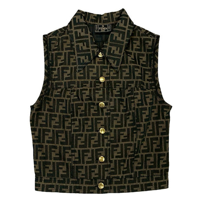 Fendi FF Logo Polyester Cotton Vest