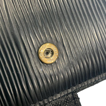 LOUIS VUITTON Ring Agenda Small Epi Leather Organizer Cover Black