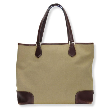 Prada Canvas Leather Tote Bag