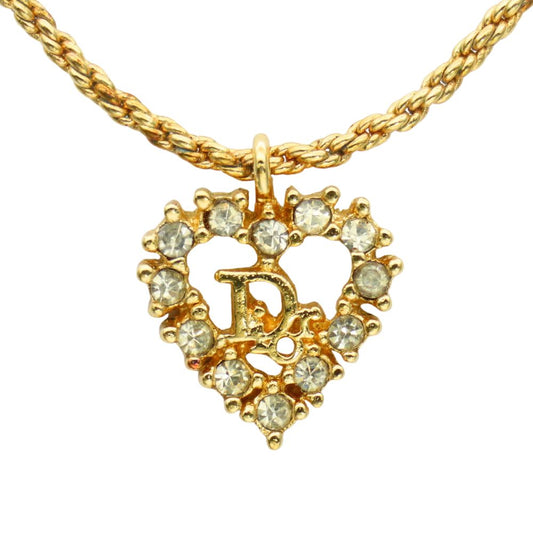Christian Dior Logo Heart Necklace