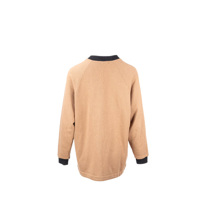 GUCCI Size XS Vintage Logo Sweatshirt Cotton Carmel/Multicolour
