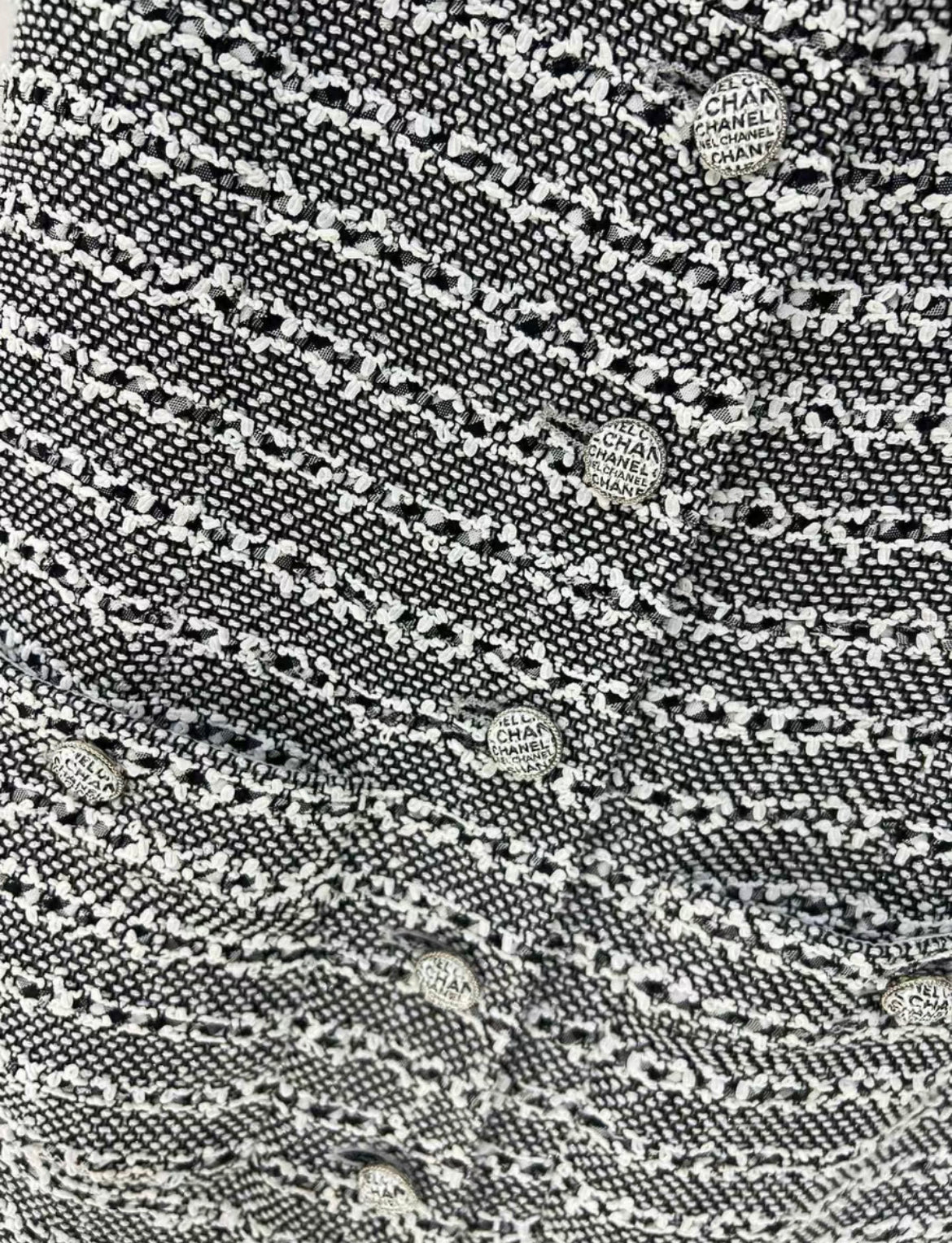 Chanel 24P striped gray jumpsuit, brand new condition, Fr38