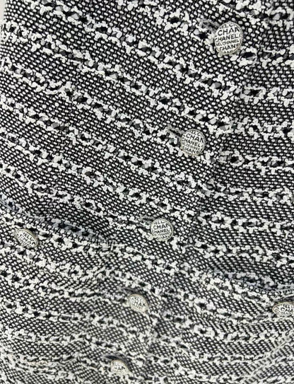 Chanel 24P striped gray jumpsuit, brand new condition, Fr38