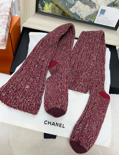 Chanel 22K brown and red mixed color stockings